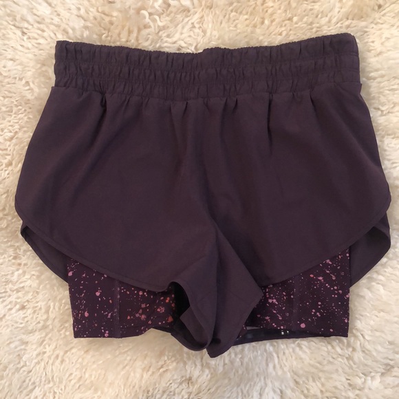 Athleta Small HIIT 2-in-1 Plum Colored Shorts - Picture 7 of 7